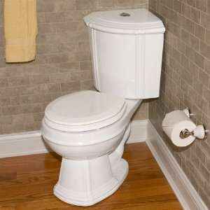 Regent Dual Flush Corner Toilet (Elongated Bowl / Chrome Flush Button 