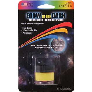 Palmer Glow In The Dark Fluorescent Paint 1/4 Ounce Yellow at  