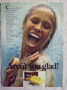1977 Magazine Advertisement Page Dial Deodorant Bar Soap Woman Shower 