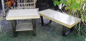 OAK & ASH RETRO MID CENTURY COFFEE TABLE AND END TABLE, 60S, 70S 