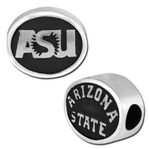  13mm Arizona State Sun Devils   Sterling Silver Large Hole 