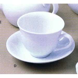 Tea Cup and Saucer White Porcelain 