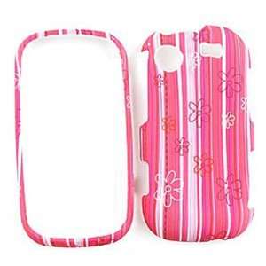  Samsung Messager R630 Flowers on Pink Stripes Hard Case/Cover 