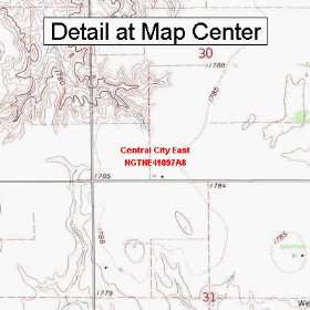  USGS Topographic Quadrangle Map   Central City East 