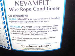 Nevamelt Wire rope Conditioner 5 gal can Drew marine  