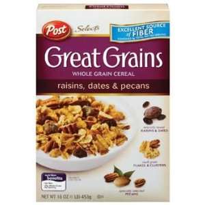 Post Selects Great Grains Raisins, Dates & Pecans Whole Grain Cereal 
