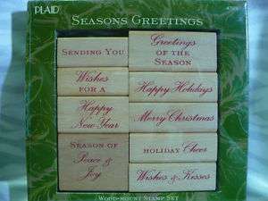 Anna Griffin Rubber Stamps SEASONS GREETINGS 47016  