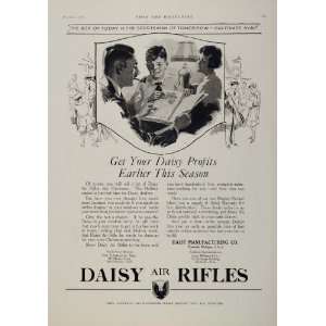 1926 Daisy Air Rifle Boy Father Mother Christmas Ad   Original Print 