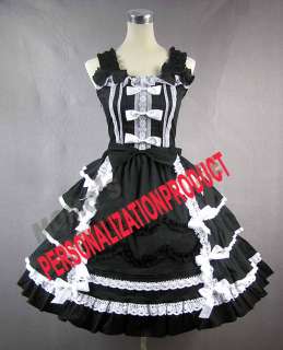   Gothic Lolita lace Ball Gown Cosplay Knee Length Cotton Dress  