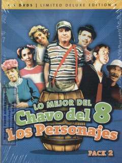 DVD SET LO MEJOR DEL CHAVO DEL 8 PACK 2 PERSONAJES NEW LIMITED 