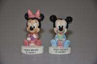 DISNEY MICKEY MINNIE CANDLE HOLDER   HAND PAINTED  