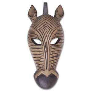  Wood mask, Brown Zebra