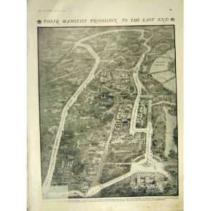  Route Map Coronation London King Queen Royal 1911