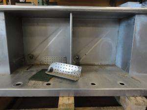 Stainless Commercial Kitchen Sink 8 x 3   2 Basin 2 Leg  