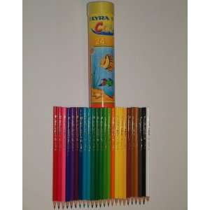  Lyra 24 Colour Pencils in a Round Tin Toys & Games