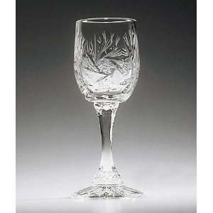 Pinwheel Set of 4 Crystal Liquor Glasses 