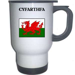  Wales   CYFARTHFA White Stainless Steel Mug Everything 