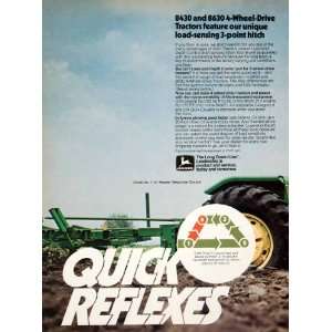  1976 Ad John Deere Tractor Plow 8430 Agriculture 