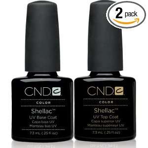  CND Shellac Top .25oz and Base .25oz Set of 2 Ship Now 