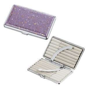    Purple Glitter Double Sided Cigarette Case