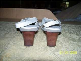 EASY SPIRIT Ladies Womens sz 8 M Sandals ECRU Moc Croc Leather COMFY 
