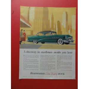  1954 Roadmaster,Buick, print advertisement (green/car 