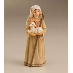 Demdaco Wonders of the Seasons Nativity Shepherd with Lamb Figure 