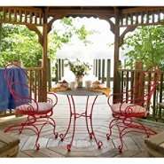 Country Living Rock Lake Bistro Patio Table Red 