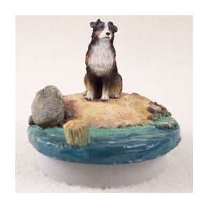 Australian Shepherd Tricolor w/Docked Tail Candle Topper Tiny One A 