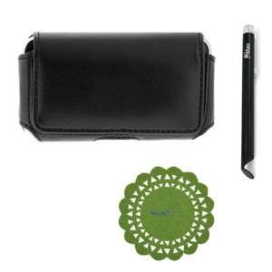  Horizontal Pouch Case + Universal Stylus with Flat Tip + Cup Pad 