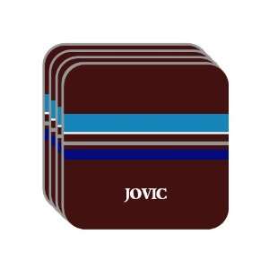   JOVIC Set of 4 Mini Mousepad Coasters (blue design) 