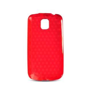  TPU Red Hexagonal Pattern Silicone Skin Gel Cover Case For 