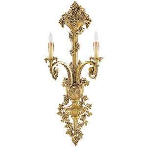 Antique Wall Lights. Bordeaux Grand Two Light Sconce In Bright French 