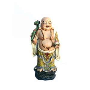  Porcelain Happy Buddha   Lu Yi & Longevity Peach