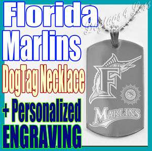 Florida Marlins MLB Custom Design Dog Tag Necklace  