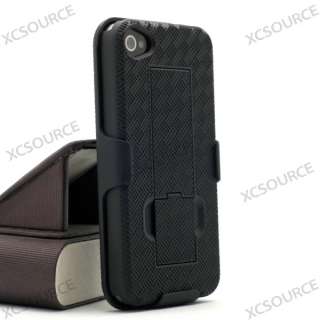 Black hard case cover stand belt clip guard holster for iphone 4 4G 4S 