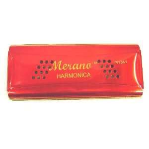  Merano CHA32 C G Double Sides Harmonica   Red Musical 