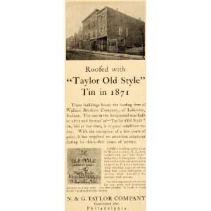  1906 Ad Guide Good Roofs N G Taylor Old Style Tin 1810 