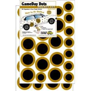  Game Day Dot Magnets   Black & Gold 