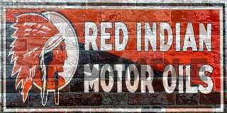WEATHERED BUILDING SIGN HO O DECAL RED INDIAN OIL GSRIO  