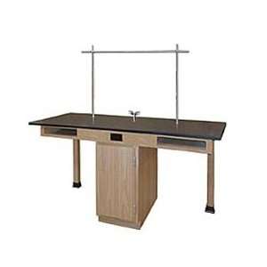 Student Lab Table with Center Cabinet  Industrial 