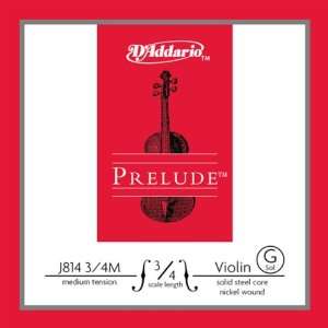  J814 3/4 Violin Medium Single G String 