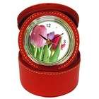 Carsons Collectibles Jewelry Case Clock Red of Beautiful Tulips 