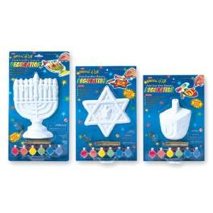  Paint Your Own Hanukkah Decoration   Set of 3 Styles 