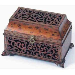  Openwork Antiqued Wood Box