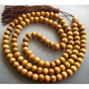   Plain Wood Beads Tibet Buddhist Prayer Mala Necklace 