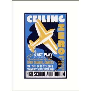  WPA Poster (M) Ceiling zero 3 act play by Frank Wead (M 