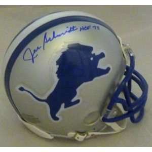  Joe Schmidt Autographed Detroit Lions Mini Helmet w/HOF 