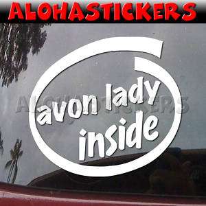 AVON LADY INSIDE Vinyl Decal Car Window Sticker IN57  