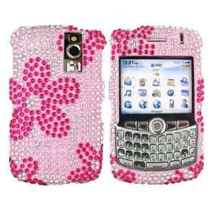   For Blackberry Curve 8330 Bling Hard Case Pink Clr Gems Electronics